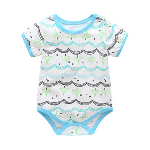Conjunto de ropa de una pieza <span class=keywords><strong>para</strong></span> niños al por mayor de fabricante de ropa de bebé mono estampado de algodón personalizado completo unisex - Product Image 2
