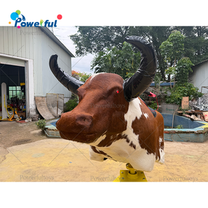 Simulateur de taureau mécanique réaliste en peau de vache, vitesse réglable, taureau de rodéo électrique pour carnaval, bar, club, événement - Product Image 4
