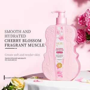 OEM VEZE organic herbal fragrance oil controil smoothing skin bubble moisturizing body wash gel bath body wash shower gel