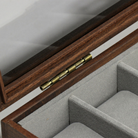 Boîte à souvenirs en bois FSC & BSCI pour hommes, vitrine à 6 emplacements, boîte de rangement pour hommes
