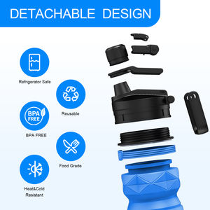 Bouteilles d'eau pliables Smiledrink, très vendues, de haute qualité, en silicone, pour le sport et les voyages - Product Image 3