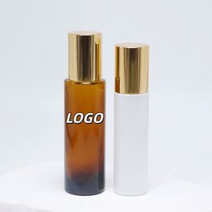 Envase de Lujo Vacío de 15ml en Acero Inoxidable Serigrafiado para Aceites Esenciales, Perfumes, Fragancias, Desodorantes y Masajes, en Vidrio Ámbar Transparente - Product Image 1