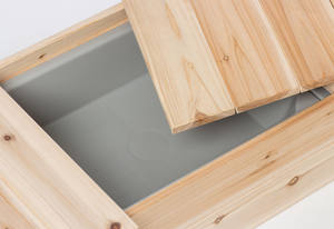 <span class=keywords><strong>Grand</strong></span> <span class=keywords><strong>bac</strong></span> à <span class=keywords><strong>sable</strong></span> en <span class=keywords><strong>bois</strong></span> unisexe avec couvercle imperméable, bancs et deux seaux de rangement pour une utilisation en intérieur et en extérieur - Product Image 5