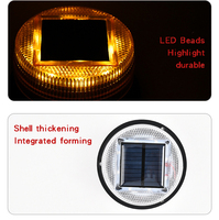 Luz de Advertencia Magnética LED de Energía Solar, Luz Estroboscópica de Emergencia Ámbar, Roja y Blanca, Señal de Seguridad Vial para Vehículos, Lámpara Intermitente de 12v 24v