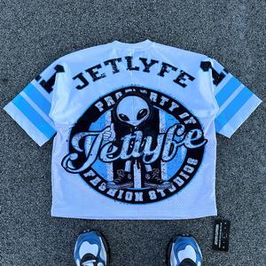 Fabricante personalizado impreso logotipo 100% poliéster cuello en V de gran tamaño deportes Jersey malla FÚTBOL Camisetas para hombres de punto largo - Product Image 4