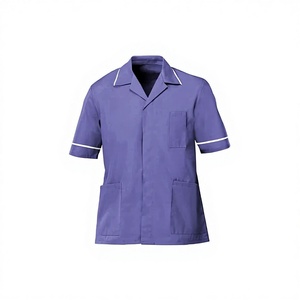 ชุดเสื้อคลุมแบบสครับสำหรับบุรุษ ชุดแพทย์ พยาบาล โรงพยาบาล NHS แขนสั้น ชุดยูนิฟอร์มทางการแพทย์ - Product Image 2