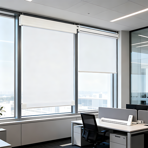 Electric Roller Blinds Remote Control - Smart Home Motorized Window Shades for Living Room Bedroom