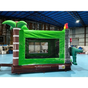 Château gonflable dinosaure avec toboggan pour enfants, location commerciale pour fêtes - Product Image 4