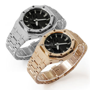 Kit de modification GA2100 avec bracelet en acier inoxydable et boîtier givré, procédé de sablage en acier mat pour la modification de la montre <span class=keywords><strong>GMA</strong></span>-<span class=keywords><strong>S2100</strong></span> - Product Image 2