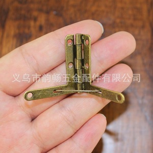 Charnière de meuble Yunchang 30x33mm, argent, or, bronze antique, fer plaqué, charnière à ressort pour support de boîte en bois - Product Image 3