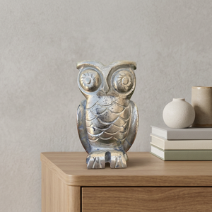 Estatua de Búho Tallada a Mano en Pirita Natural, Figura de Cristal, Decoración para el Hogar, Proveedor Mayorista OEM ODM - Product Image 6