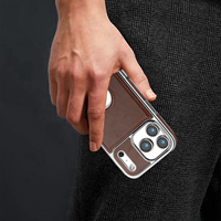 Étui de téléphone en cuir PU magnétique électroplaqué Denior, compatible avec la charge sans fil, pour les séries Apple 18/17/16/15/14/13/12