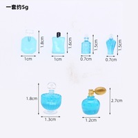 Ensemble de parfums miniatures pour maison de poupée, accessoires de modèle de table de toilette miniature en tissu pour BJD