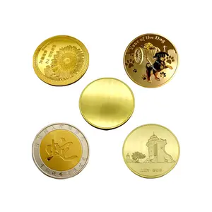 Оптовая продажа, металлические сувенирные гравированные пустые 3D памятные монеты со знаками Зодиака, монеты на заказ