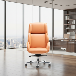 Silla de Oficina Ejecutiva Ergonómica Reclinable Ajustable de Diseño Moderno Suoni, Respaldo Alto de Cuero con Base de Aluminio - Product Image 5