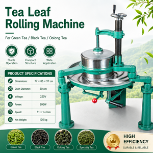เครื่องม้วนใบชาขนาดเล็ก 220V เครื่องรีดม้วนชาไฟฟ้า สำหรับการแปรรูปชาเขียว ชาดำ ชาอู่หลง - Product Image 3