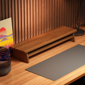 Desktop Computer <b>Riser</b> Stand 2 Tier Rectangle Office <b>Desk</b> Storage Rack For Monitor Laptop Workstation Organization - Product Image 1