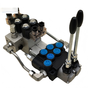 Válvula direccional monobloque electrohidráulica manual de doble control Huamao de 40 litros por minuto y 2 bobinas, flujo estable de 15 kg, Shandong - Product Image 5