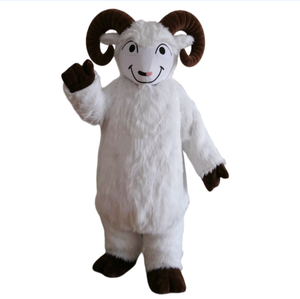 Costumes de mascotte chèvre blanche/agneau pour adultes - Product Image 1