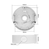Caja de Conexiones Universal de Aluminio para Cámaras de Seguridad, Impermeable, Metálica, para Ocultar Cables, para Cámaras IP POE Tipo Domo o Torreta