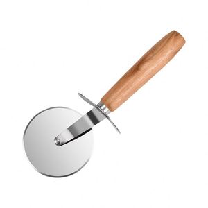 Wholesales Custom Stainless Steel Knife Cookie <b>Cutter</b> Oak Handle <b>Cake</b> Wheel Nougat Pizza Tools - Product Image 1