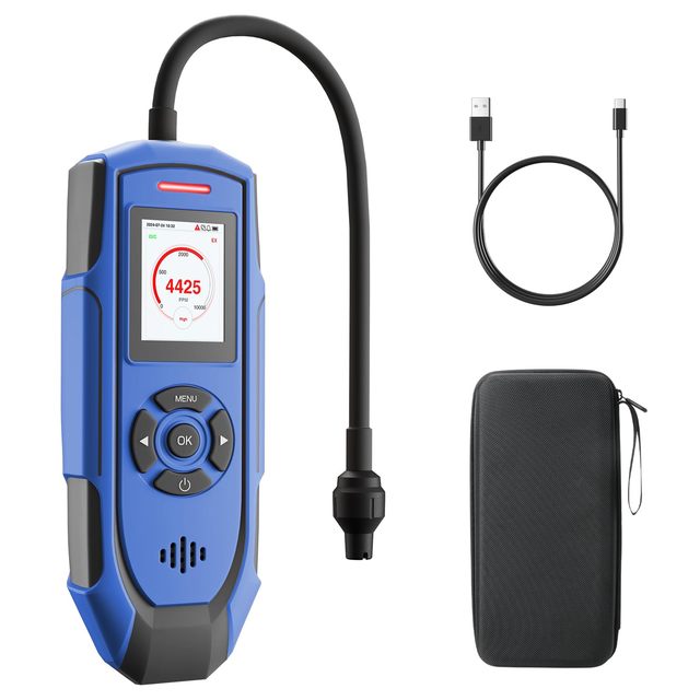 Gas Leak Detector With Probe Detect Range 0-10000 Ppm Data3 Types Alarm Natural Gas Detector Propane Methane Industrial Home