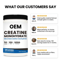 Nutrition sportive, poudre de créatine monohydrate micronisée pure, mélange de créatine de qualité supérieure pour la pré-ou post-entraînement, pour adultes