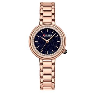 Ensemble de montres pour femmes, luxe, mode, affaires, quartz, cadran en verre, logo personnalisé, strass, trois pièces, bracelet en acier inoxydable - Product Image 1
