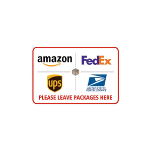 Letrero de Entrega de Paquetes de Aluminio Resistente a la Oxidación, Letrero para <span class=keywords><strong>Puerta</strong></span> Principal/Porche Resistente a la Intemperie para UPS/FedEx/USPS - Product Image 1