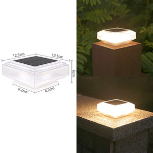 Lampe solaire LED pour poteau, 12,5 cm, étanche, pour clôture, pilier, jardin, cour - Product Image 1