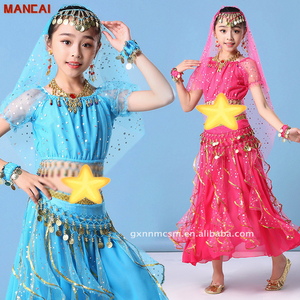 Conjunto de Disfraces de Danza del Vientre para Niñas, Ropa de Danza India para Carnaval, Traje Infantil de <span class=keywords><strong>Bollywood</strong></span> para Actuaciones en Escenario - Product Image 2