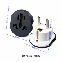 Adaptateur de voyage ZHNL 16A 250V, prise de chargeur en plastique standard allemand, conversion en norme russe et européenne