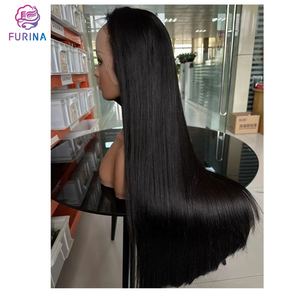 <span class=keywords><strong>Perruque</strong></span> frontale en dentelle de cheveux humains de qualité supérieure, double trame, aspect naturel, noir droit, 11A, <span class=keywords><strong>26</strong></span> <span class=keywords><strong>pouces</strong></span>, dentelle 13*4, pour femmes - Product Image 5