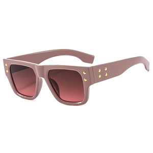 Luxus Chất lượng cao người đàn ông cổ điển Spike Kính mát đinh tán dropship biểu tượng tùy chỉnh in màn trập bóng râm vuông Acetate Kính mát - Product Image 2