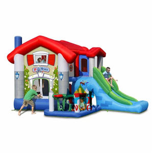 Baru balon bouncing hewan anjing Bouncing rumah balon kartun taman tiup tema dengan perosotan untuk anak-anak - Product Image 1