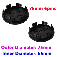 Cache-moyeux de roue de voiture 75 mm 6 broches A1674015900 avec emblème, accessoires pour Mercedes Benz AMG W203 W205 W124 W126 W221 W176