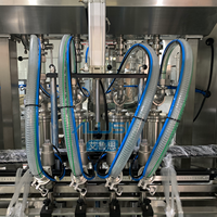 Machine à piston automatique en acier inoxydable à 4 têtes, contrôlée par PLC, entraînée par moteur, haute précision 1%, pour shampoing, huile, produits chimiques et alimentaire
