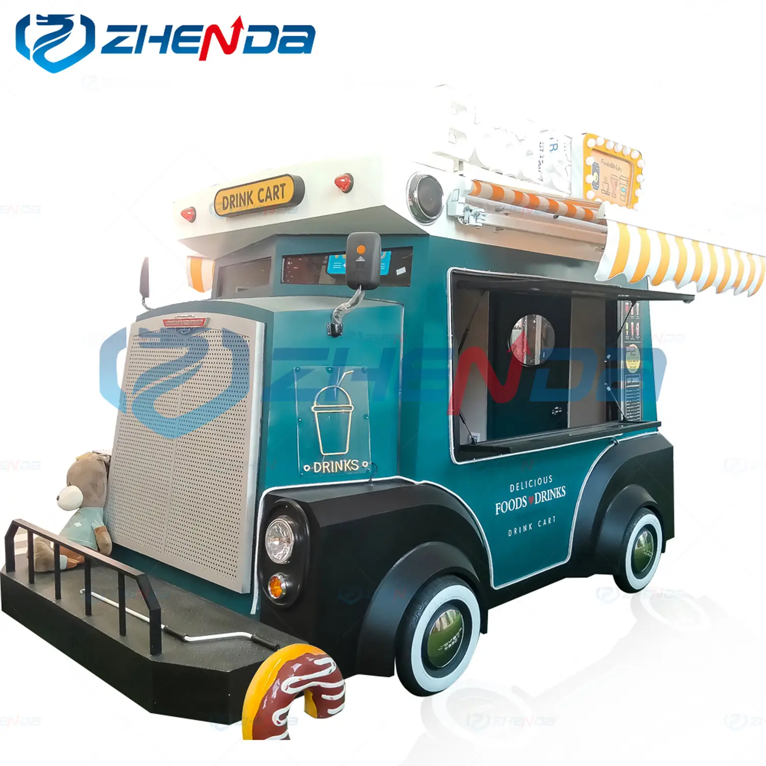 Camion de nourriture spécial poulet frit mobile/chariot de boissons de haute qualité/beau camion de nourriture