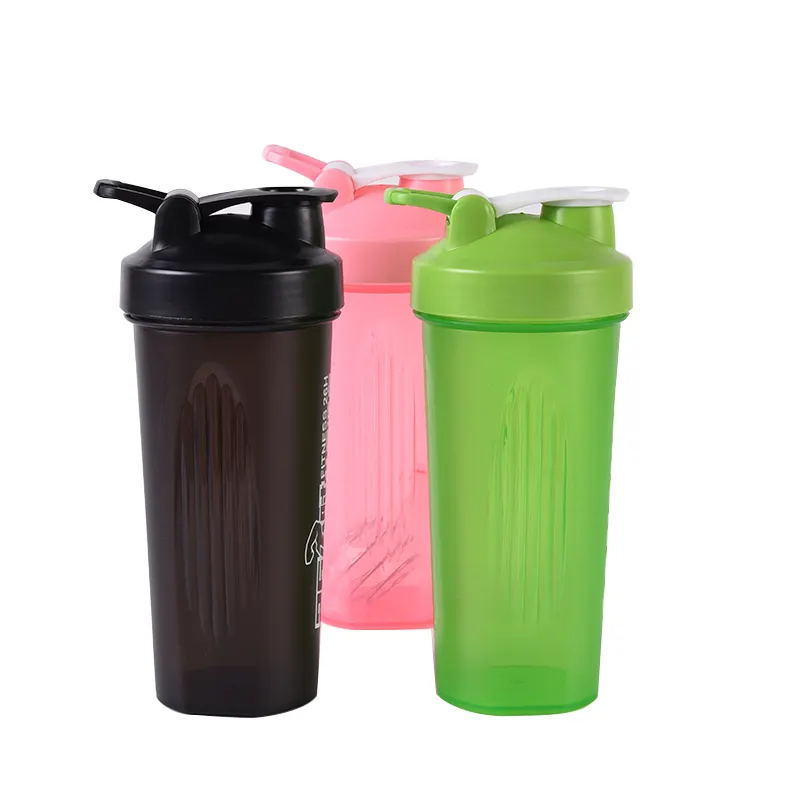 Wholesale Customer Logo 400ml 600mlGym Shaker Gym sport water Bottle Plastic Protein Shaker cup