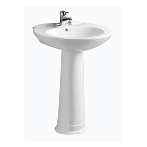 Lavabo sur pied en céramique monobloc CR C111 650x470x820mm - Product Image 5