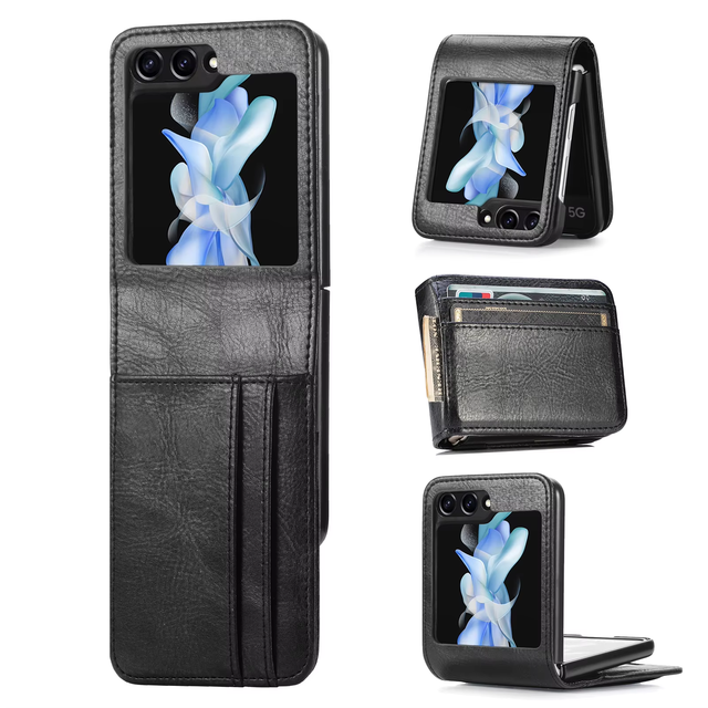 Hot Selling Products 2025 PU Leather Flip Phone Case for samsung galaxy Flip 7 6 5 4