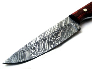 Sizzco fait à la main en acier damas lame fixe chasse Camping Skinner couteau personnalisable OEM avec manche en bois dur - Product Image 3