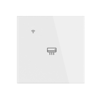 Interruptor Inteligente Tuya para Aire Acondicionado, 40A, WiFi, Táctil, Cristal Templado, Compatible con Alexa, Control Remoto
