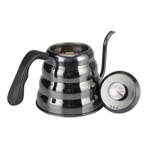 Tea Kettle with Thermometer <b>Pot</b> Black <b>Stovetop</b> Tea Kettle 40oz Gooseneck Pour Over <b>Coffee</b> Kettle with Thermometer - Product Image 6