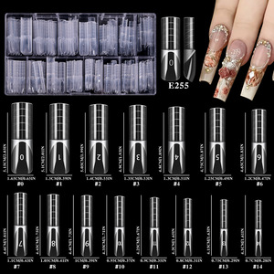 150 pièces/boîte – Nouveaux modèles de <span class=keywords><strong>faux</strong></span> ongles intelligents à double forme française, sans papier, moule en cristal pour photothérapie, gel UV, construction rapide pour extension d'ongles - Product Image 6