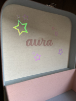 Valise personnalisée argentée pour bébé garçon boîte à souvenirs de naissance organisateur nouveau-né vêtements couverture douche valise coffret cadeau