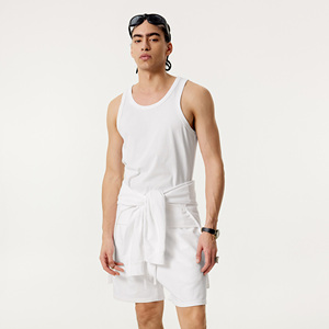 Camiseta de Punto para Hombre, 100% Algodón, Color Sólido, Casual, Básica, Sin Mangas, Suave, Transpirable, Antiarrugas, Corte Regular, para Uso Diario en Verano - Product Image 3