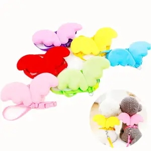 Dễ Thương Angel Pet Dog Dây Xích Và Vòng Cổ Set Puppy Dẫn Cho Chó Nhỏ Mèo Thiết Kế Cánh Điều Chỉnh Chó Khai Thác