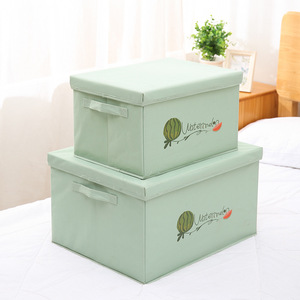 Clothing Organizer Storage Box Rectangle Mint Green Watermelon Print Home Use - Product Image 3