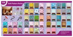 6 بوصة اللوحة الأسطوانة نمط تصميم رولة دهانات محكم لينة المطاط جدار نمط تصميم رولة دهانات فرشاة - Product Image 4